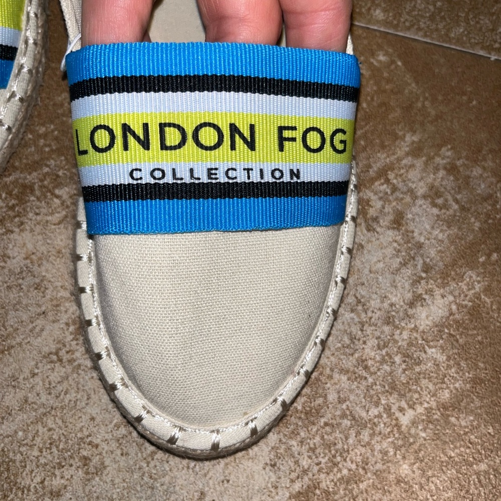 London Fog beige flats espadrilles size 6.5 NWOT - Picture 8 of 8
